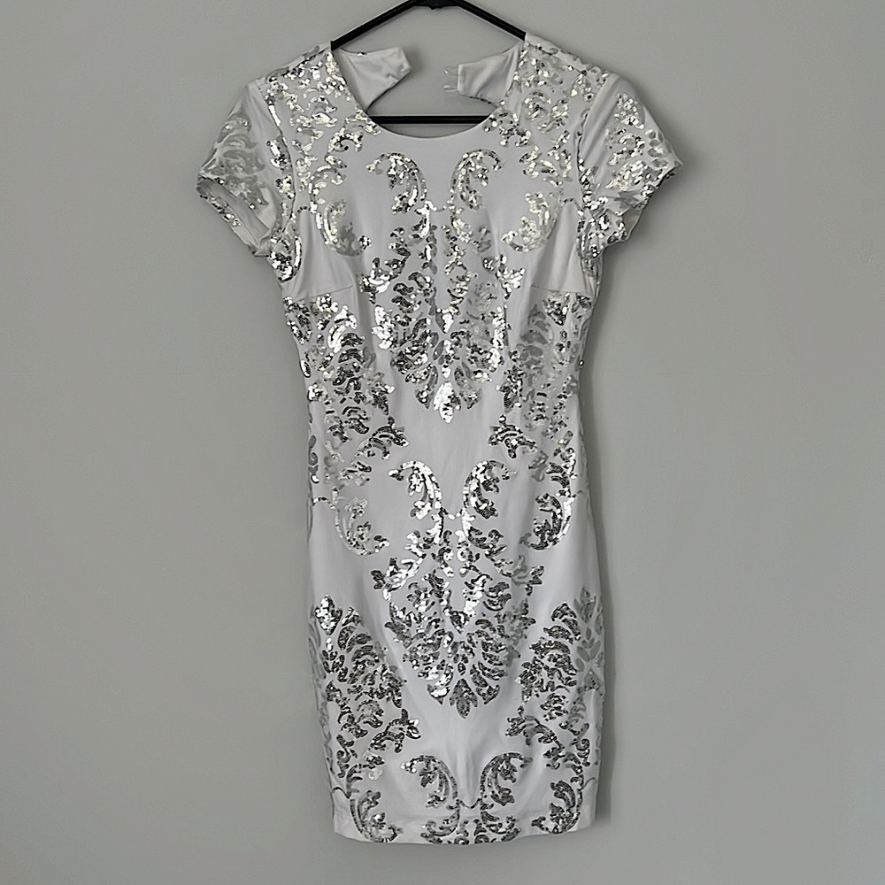 White Sequin Dress
